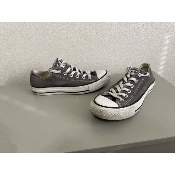 Converse All Star Low Top Canvas Sneakers Casual Shoes Gray Sneakers Size 7 - Picture 4 of 8